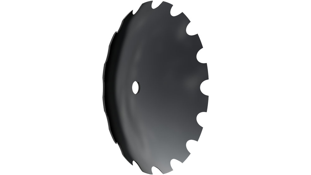 Illustration of a Wishek Y2000 notched blade