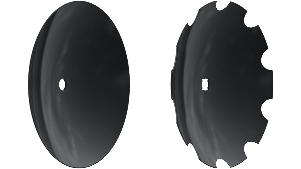 Illustration of the disc options for the Wishek 842NT tandem disc