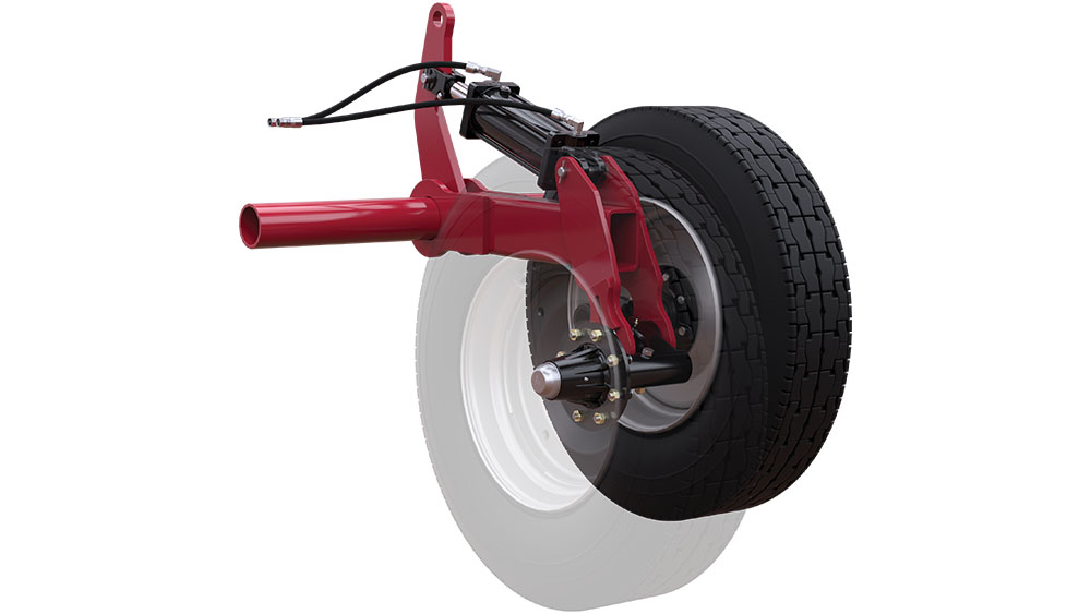 Illustration of how the tires have a smooth movement